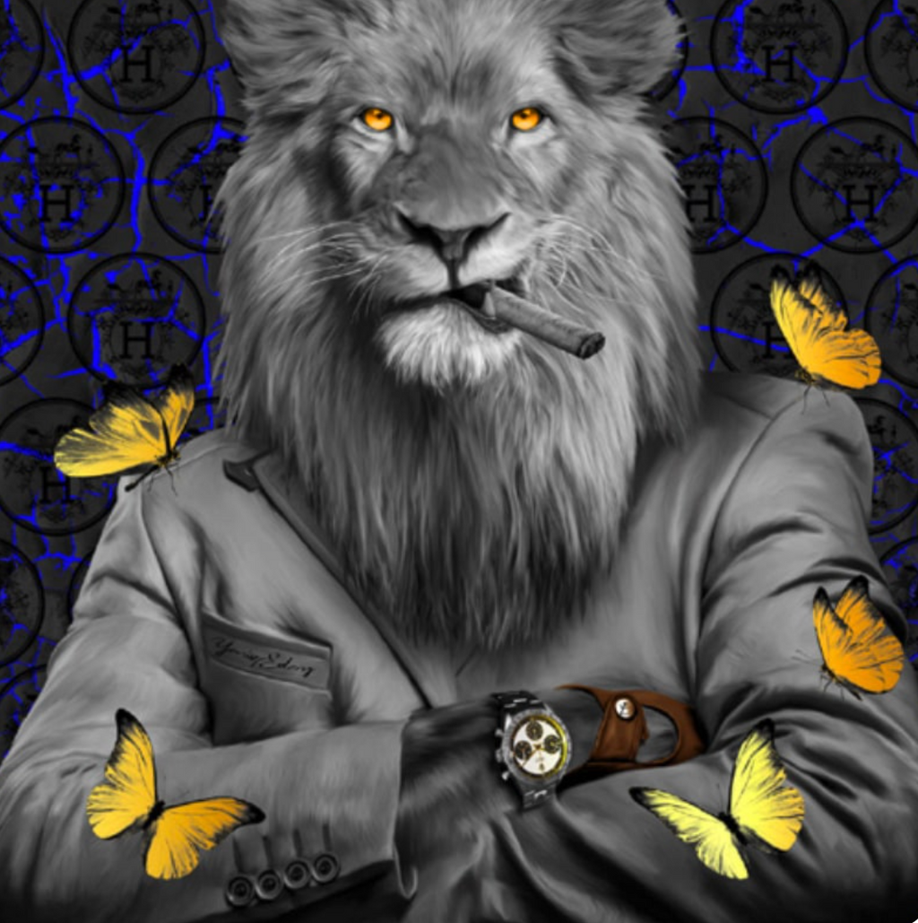 Lion Gold and Blue