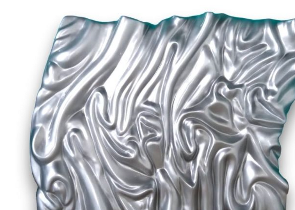 Wall Sculpture Silver Abstract