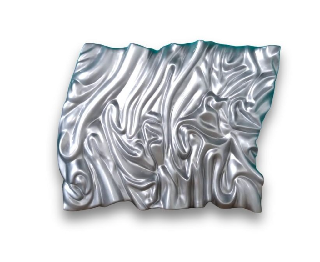 Wall Sculpture Silver Abstract