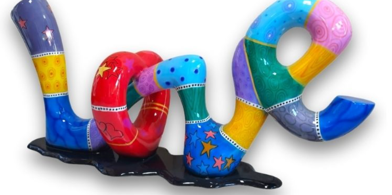 Floor Sculpture Love Colorful