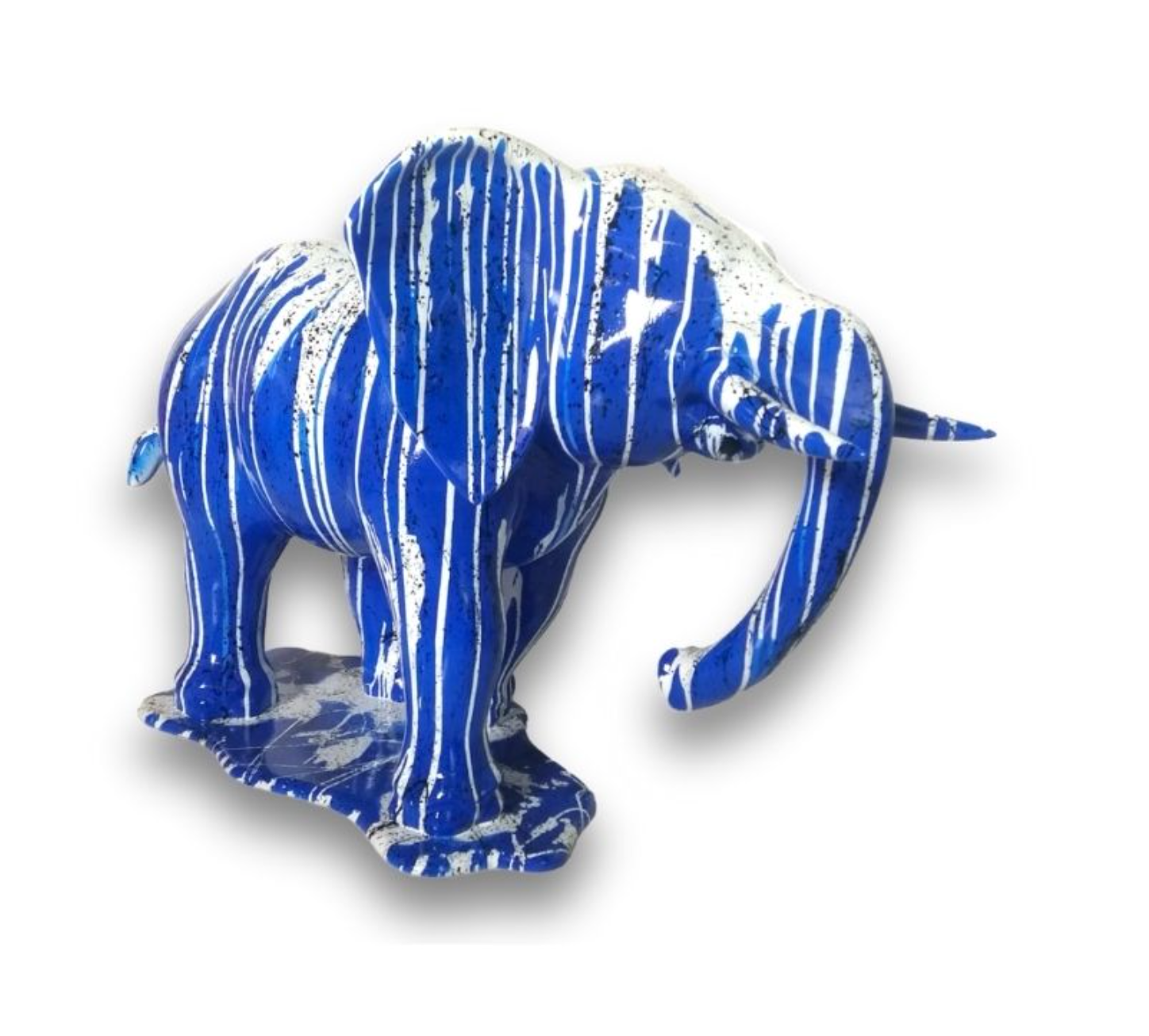 Blue Elephant With Drippings