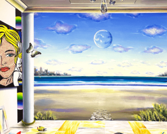 Lichtenstein On The Beach